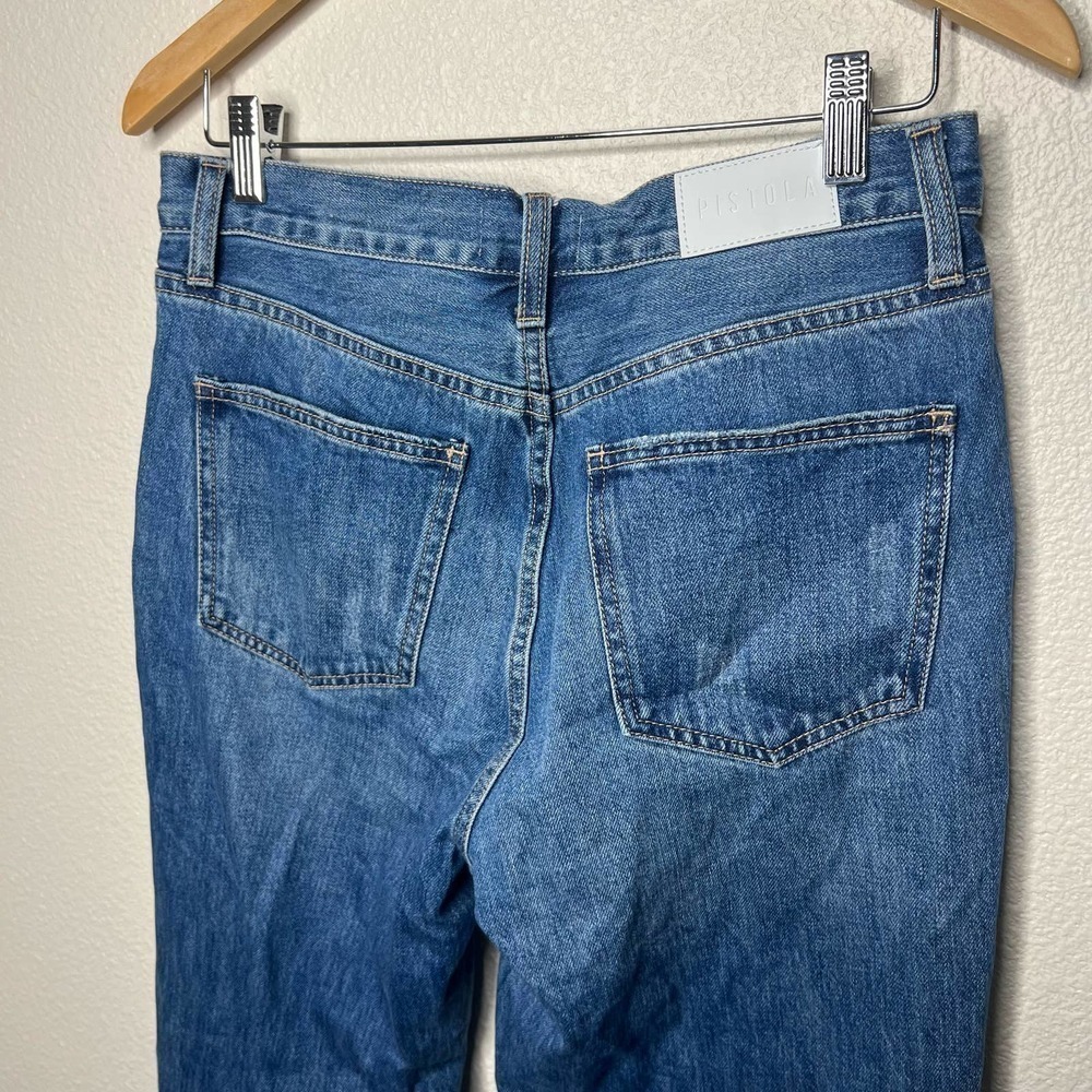 PISTOLA High Rise Distressed Button Fly Boyfriend Jeans Size 28 - Picture 4 of 6